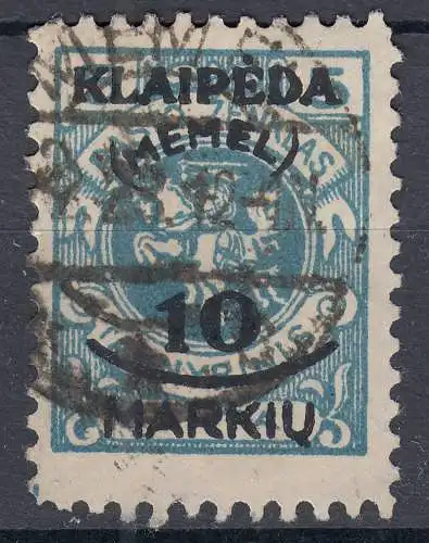 Memel 1923 Mi.124 Freimarken mit Aufdruck 10 M. auf 5 C. gestempelt used  (70518