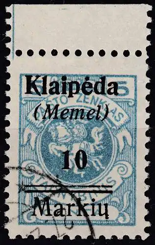 Memel 1923 Mi.129 Freimarken mit Aufdruck 10 M. auf 5 C. gestempelt used  (70521