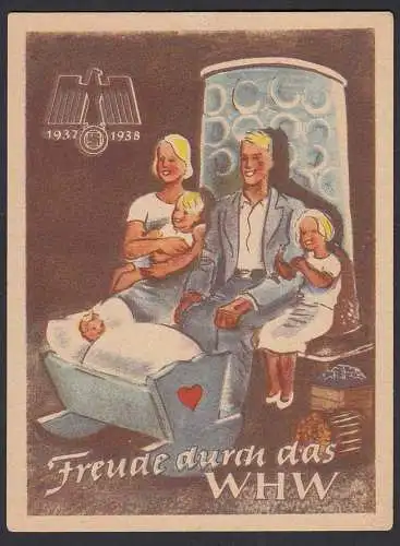 Propaganda WHW Türblatt - Freude durch das WHW 1937/ 1938   (32505