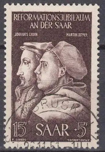 Saarland 1951 Mi. 308 – Reformation an der Saar gestempelt used     (70549