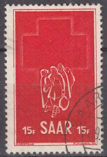 Saarland 1952 Mi. 318 – Rotes Kreuz Woche gestempelt used     (70552