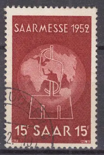 Saarland 1952 Mi. 317 – Saarmesse Saarbrücken gestempelt used   (70553