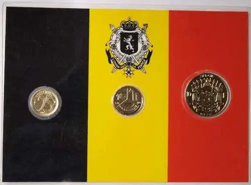 Belgien - Belgium 10 Francs/1972 1 Francs/1990 25 Centimes/1973 stgl.   (d552