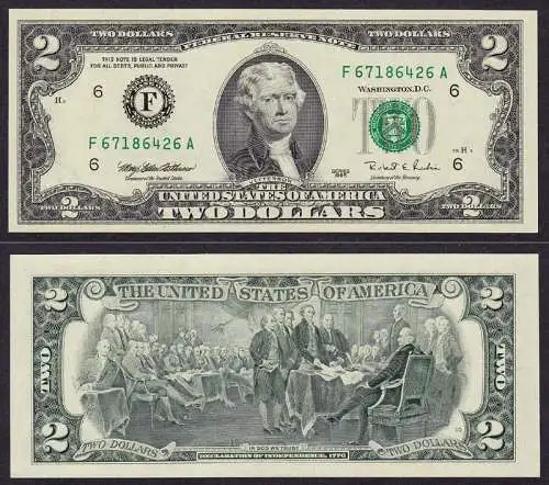 USA 2 $ Banknote aus 1995 Pick 497 UNC (1)    (d691