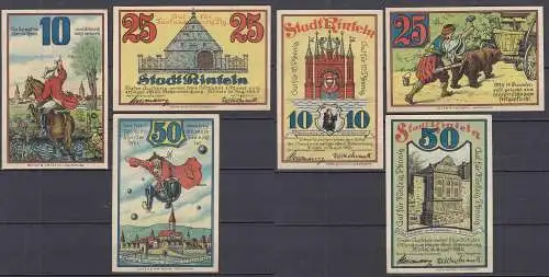 GERMANY - 1920 RINTELN 10, 25, 50 Pfennig NOTGELD 3 nice pieces   (32334