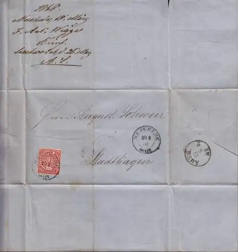 NDP - 1868 Brief 1 Gr. aus Meschede nach Stadthagen mit Inhalt   (22988