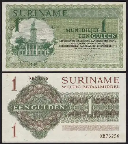 SURINAM - SURINAME 1 Gulden 1974 Pick 116d UNC (1)   (21184