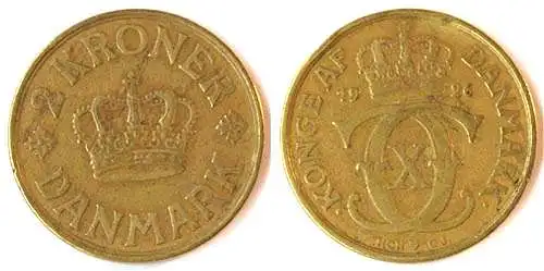 DÄNEMARK - DENMARK 2 Kronen Münze 1926 Christian X.      (134