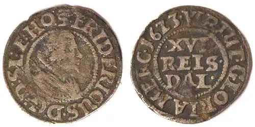 Schleswig-Holstein-Coltorpsche Linie 1/16 Reichstaler 1623 Friedrich III 1616-59