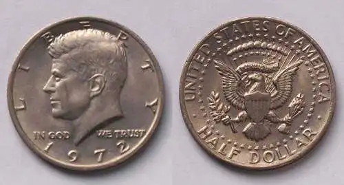 USA 1/2 Dollar John F. Kennedy 1972    (16353