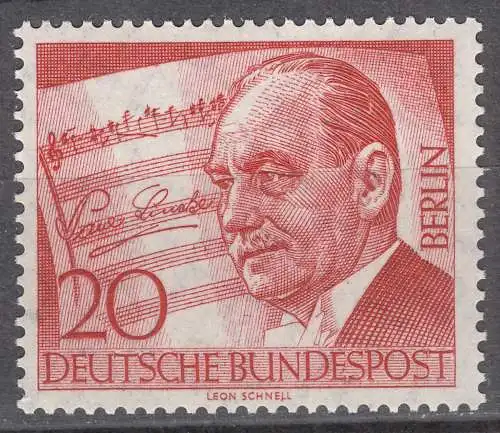 Berlin 1956 Mi. 156 postfrisch MNH 20 Pfennig Paul Lincke   (70563