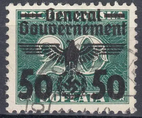 Generalgouvernement 1940 Mi.35 gestempelt used Überdruck 50 auf 20 Gr.    (70578