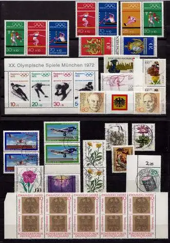 Germany BRD Lot of Stamps mint never hinged + used hoher CW siehe Zusammendrucke