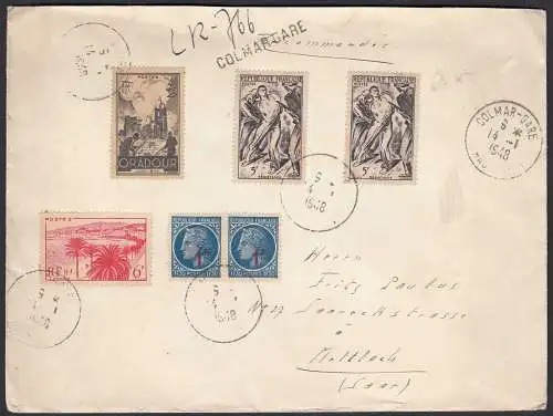 Frankreich - France - 1948 Brief von COLMAR-GARE nach Mettlach   (32576