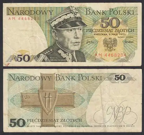 Polen - Poland 50 Zloty Banknote 1975 Pick 142a F (4)   (32367