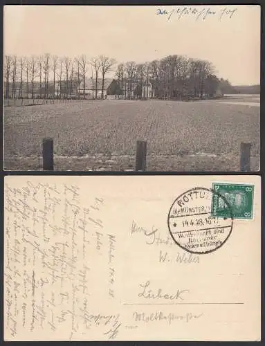 AK Nottuln Bauernschaft Westfälischer Hof 1928 nach Lübeck    (32183