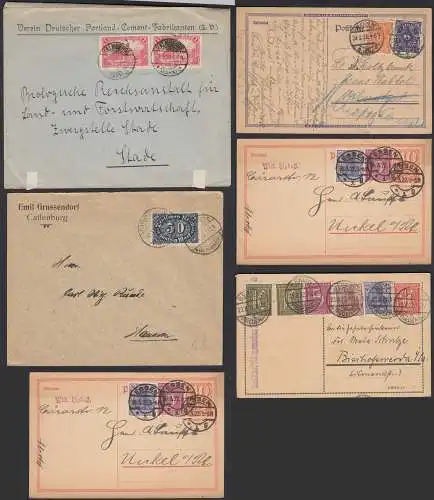 Deutsches Reich Infla - Briefe/Karten schönes Lot 5 Stück    (32574