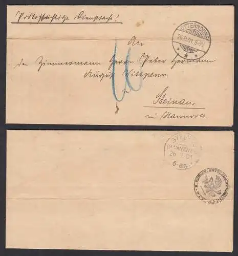 1901 Portopflichtige Dienstsache Otterndorf nach Steinau mit Inhalt   (32495