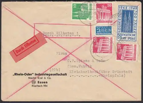 1950 Eilboten v. ESSEN-RECKLINGHAUSEN n.KLEINKARLBACH  RAR  (20613