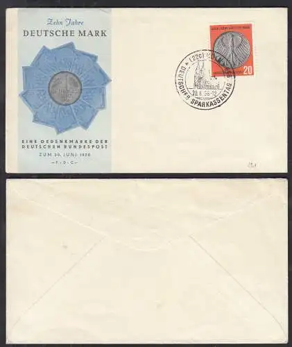 BRD Bund FDC 20.6.1958 10 Jahre Deutsche Mark    (32690