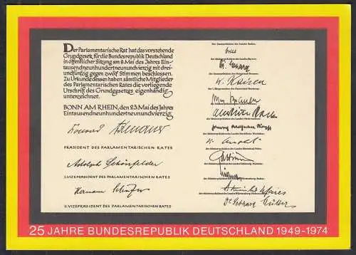 BRD Bund Bundesrepublik Sonderpostkarte Ganzsache  PSo 4 ungebr. 1974   (32716