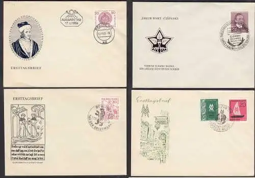 DDR 4 Stück FDC  Briefe aus 1956-1958 bitte ansehen   (32736