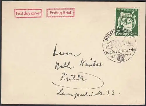 Tag der Briefmarke 12.1.1941 Münster Ersttag-Sonderstempel     (32745