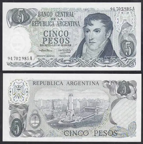 Argentinien - Argentina 5 Pesos Pick 294 UNC (1) Serie A  (32775