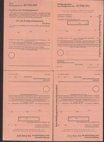 BRD BUNDESREPUBLIK Bund R-Brief Postsparkassenamt Hamburg 1954 mit Inhalt