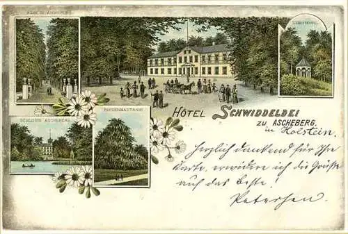 AK Litho Hotel Schwiddeldei Ascheberg Holstein1898    (2085