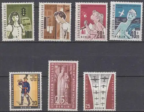 Berlin aus 1957-1960 postfrisch ** MNH Mi. 173,176,188,193-96    (70586