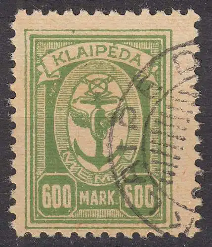 Memel 1923 Mi. 159 Freimarke Angliederung 600 M. gestempelt used  (70608