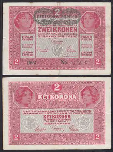 Österreich - Austria 2 Kronen 1917 (1919) Pick 50 F (4)     (32846