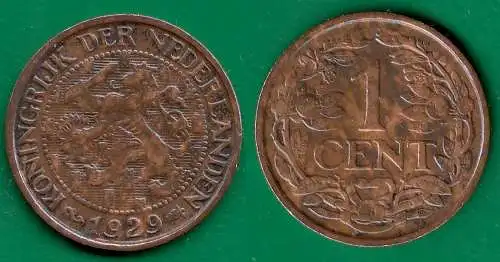 Niederlande - Netherlands  1 Cent 1929 Wilhelmina 1914-1945   (32857