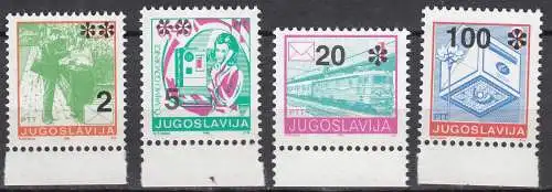 Jugoslawien -Yugoslavia 1992 Mi.2558,2565-66,2568 Freimarken postfr. MNH  (70622