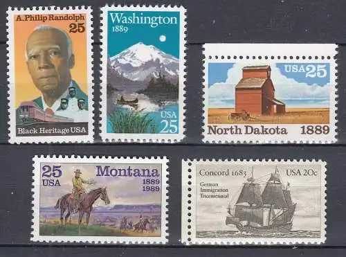 USA 1989 kleines Lot aus 1989 etc postfrisch ** MNH siehe Foto  (70650