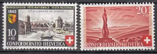 Schweiz - Switzerland 1942  Mi. 408-409 postfr. MNH ** Pro Patria 10+20 C (70655