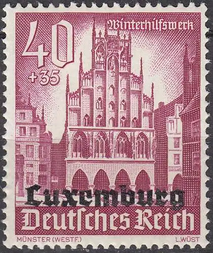 Deutsche Besetzung Luxemburg 2. WK 1941 Michel 41 ** MNH 40+35 Pfg   (70676