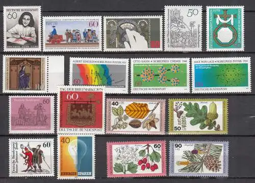 Bund BRD Bundesrepublik aus 1979 ** MNH schönes Lot Gelegenheit  (70683