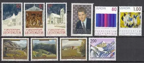 Liechtenstein aus 1992-93 ** MNH schönes Lot weit unter Postpreis   (70684