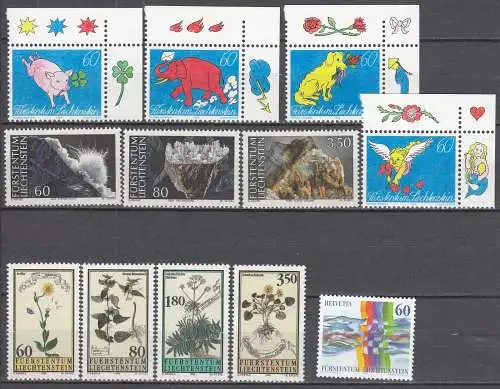 Liechtenstein aus 1994-95 ** MNH schönes Lot weit unter Postpreis    (70687