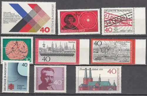 Bund BRD Bundesrepublik aus 1973 ** MNH schönes Lot Gelegenheit  (70689