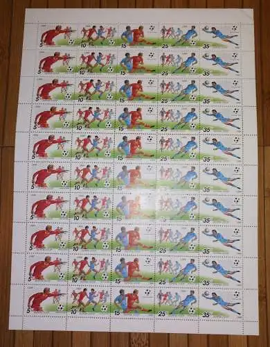 Sowjetunion - Soviet Union 1990 Mi.6088-6092 ** MNH - Bogen Fussball WM Italien