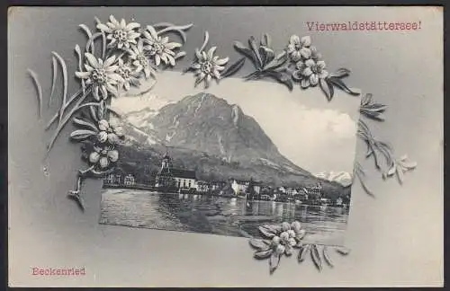 AK Jugendstil Vierwaldstättersee Beckenried Schweiz   (12399