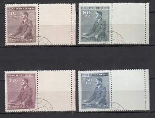 Böhmen & Mähren 1942 Mi.85-88 LW mit Leerfeld gestempelt used   (70702