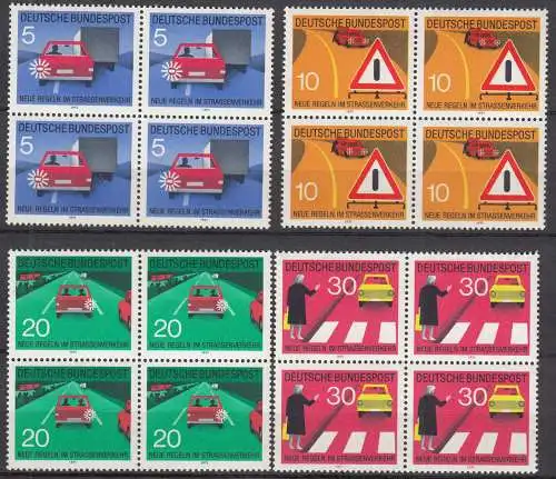 BRD BUND 1971 Michel 670-673 Strassenverkehr im 4er Block ** postfr. MNH  (33061