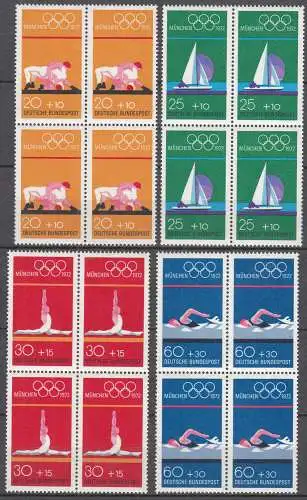 BRD BUND 1972 Michel 719-722 Oly.Sommerspiele. 4er Block ** postfr. MNH  (33058