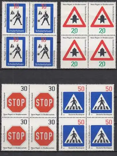 BRD BUND 1971 Michel 665-668 Strassenverkehr im 4er Block ** postfr. MNH  (33059