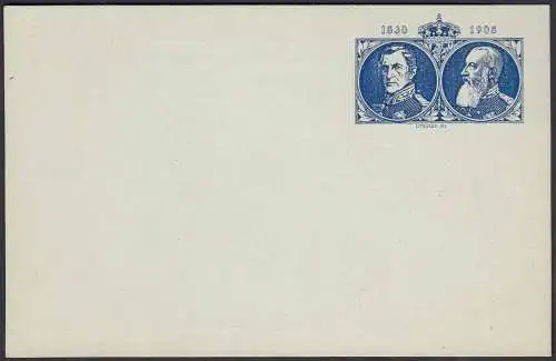 Belgium Royalty Postal Stationery 1830-1905 unused postal card RAR   (22813