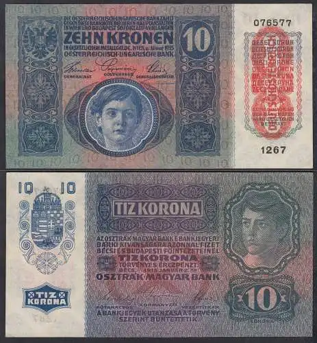 Österreich - Austria 10 Kronen Banknote 1915 (1919) Pick 51 UNC (1)  (23225